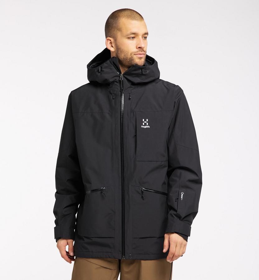 Haglöfs Lumi Insulated Jacket Black For Mens UQVXR9074 Australia